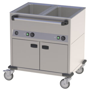 Speise-Ausgabewagen mit Neutralem Schrank 2x GN1/1
