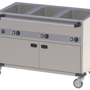 Speisen-Ausgabewagen mit Neutralem Schrank 3x GN1/1