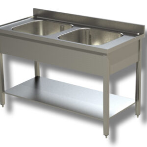 Gastro Spültisch 2 Becken 120x60cm