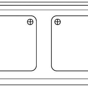 Gastro Spülabdeckung 2 Becken 120x60cm