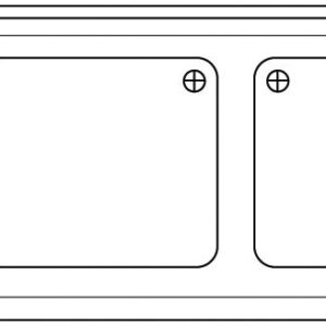 Spülabdeckung 2 Becken rechts 180x60cm
