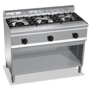 Gasherd 3 Brenner 31kW mit Pilotflamme