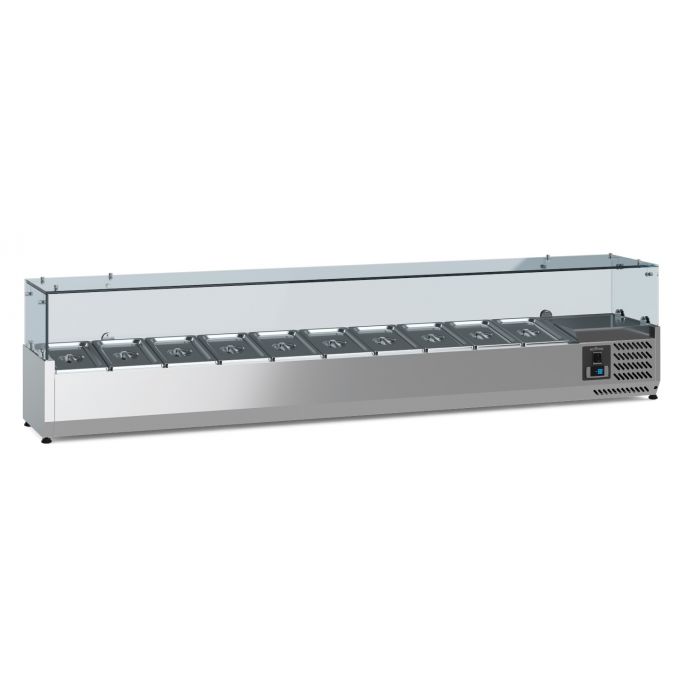 Aufsatzvitrine 2000mm 1/4 GN X 10