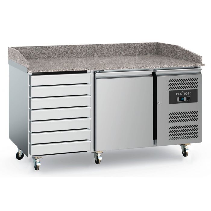 Pizzatisch 1 Türen und 7 Schubladen 151cm