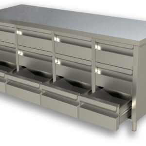 Schubladenblock TOP 4x3 Schubladen 180x60cm